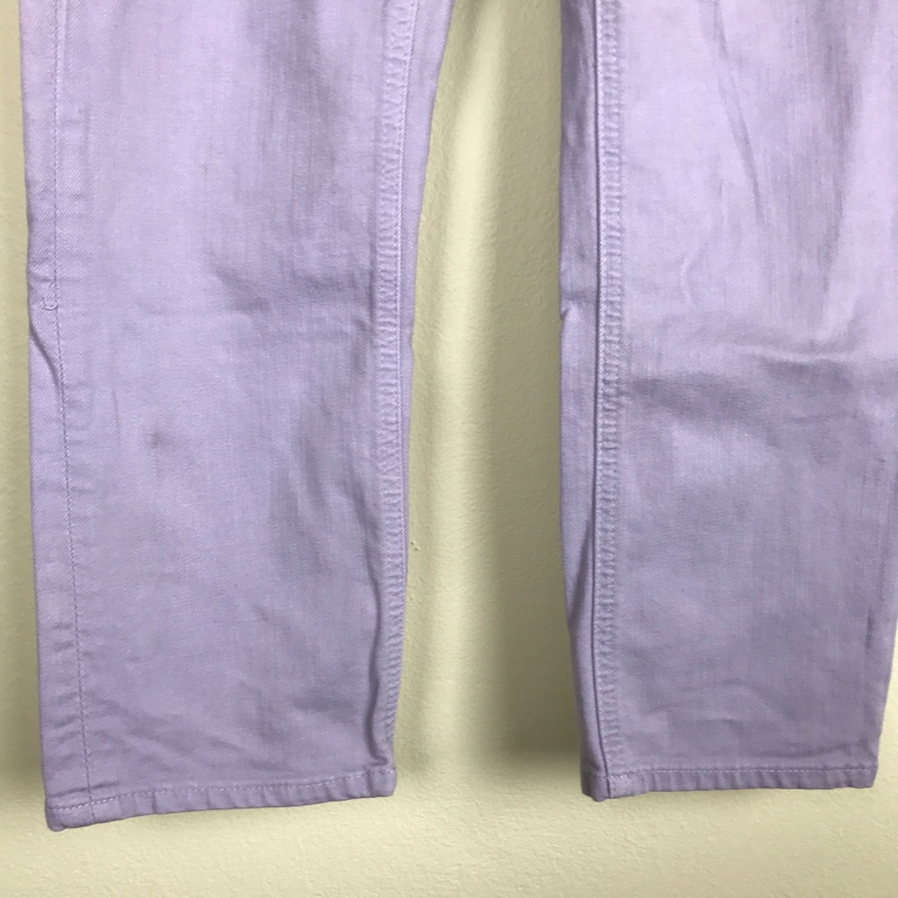 J.CREW CROPPED MATCHSTICK LILAC JEANS  29 - Picture 4 of 8